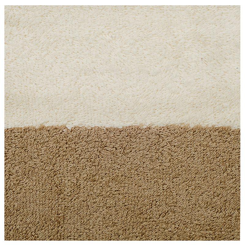 Toalla de piscina listada beige / vainilla
