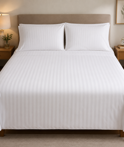 Juego de Sábanas Satin Stripe 250 H 50/50 (POL/ALG)