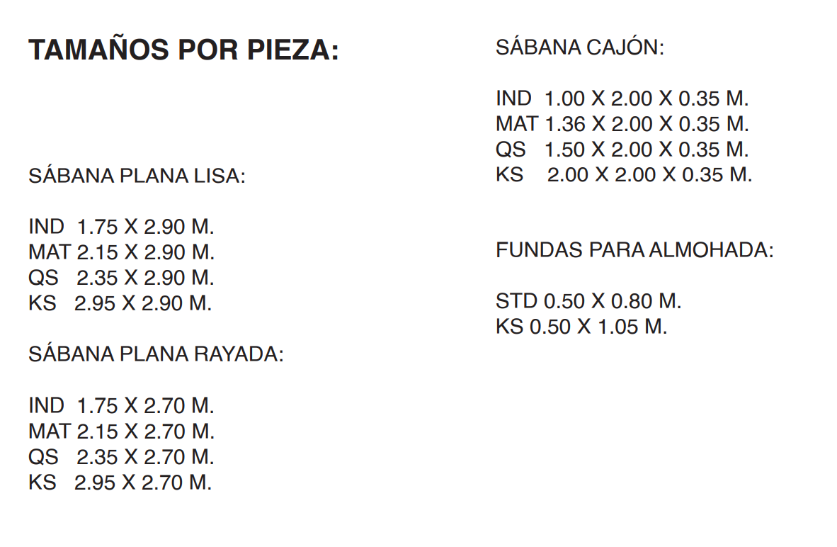 Juego de Sábanas 250 H 50/50 (POL/ALG)