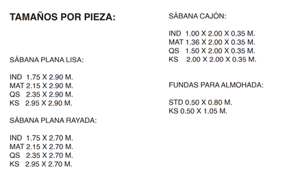 Juego de Sábanas 300 H 100% Algodón