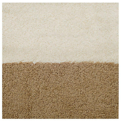 Toalla de piscina listada beige / vainilla